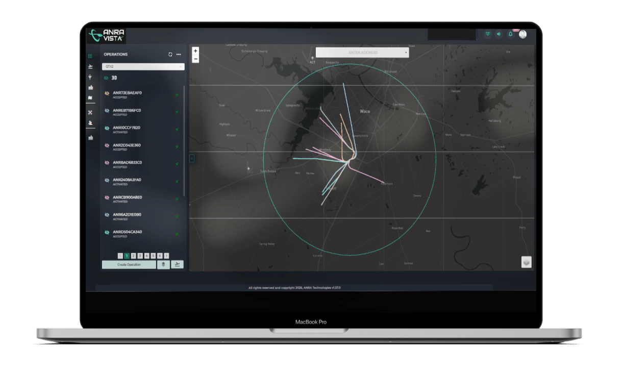 ANRA launches VISTA, an interface for reading shared drone traffic